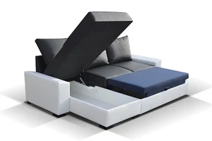 Multifunktion Bettfunktion Bettkasten Schlafsofa Ecksofa Couch Sofas Sofa Textil - Bild 1 von 12