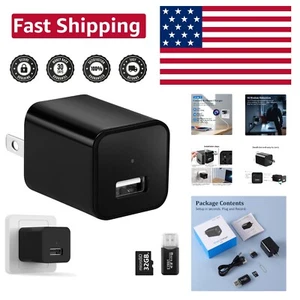 No Audio Charger Camera - Video-Only 1080P Small with Motion Black - Picture 1 of 8