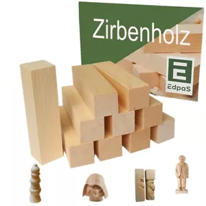Edpas Schnitzholz Zirbe 10 Stück Holzblock - Schnitzvorlage Zirbenholz drechseln - Bild 1 von 6