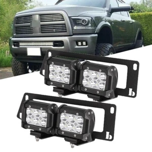 For 2010-2018 Dodge Ram 2500/3500+4" 18W LED Pods Fog light Lamp+Mounting Set - Picture 1 of 12