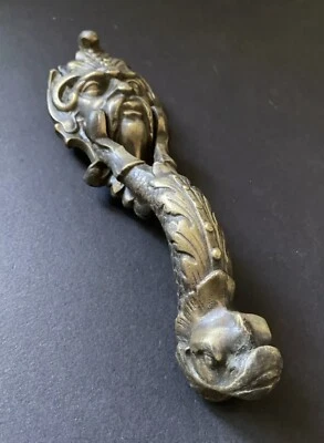 ANTIQUE c1884 VICTORIAN KENRICK 428 POSEIDON and SEA SERPENT DOORKNOCKER - Image 1 of 4