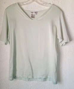 WinterSilks Seidenmischung Kurzarm Damen klein mintgrün Oberteil leicht - Bild 1 von 13