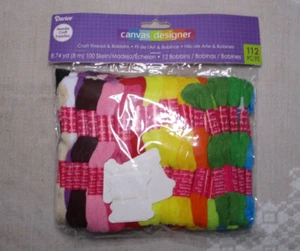 DARICE Canvas Designer, Craft Thread and Bobbins, 112 pieces, 100% Cotton - Picture 1 of 7