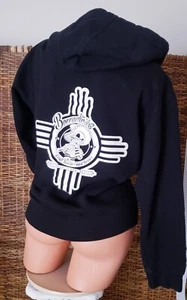 Borracho's Las Vegas NM Zip Up Black Sweatshirt Jacket Soft Shell Stretchy Sz S - Picture 1 of 4