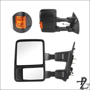 Towing Mirrors 08-16 Ford F-250-550 SUPER DUTY,MANUAL,AMBER SIGNAL,BLACK PAIR - Bild 1 von 11