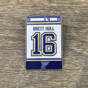 Brett Hull St. Louis BLUES Jersey Retirement Pin December 5, 2006 SGA - Picture 1 of 4