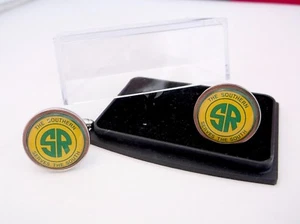 SR SOUTHERN RAILWAY TRAIN BRITISH RAILWAY BADGE MENS CUFFLINKS CUFF LINKS GIFT - Picture 1 of 1