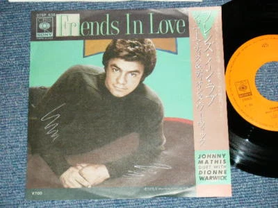 JOHNNY MATHIS w/DIONNE WARWICK Japan 1982 PROMO NM 7"45 FRIENDS IN LOVE - Image 1 of 4
