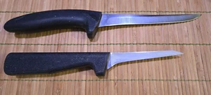 2 CHICAGO CUTLERY INDUSTRIAL KNIVES 6" & 4" PLASTIC HANDLES - USA - Picture 1 of 4