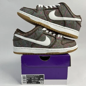 Nike SB Dunk Low Pro “Brown Paisley” Cacao Wow Summit White DH7534-200 6.5M/8W - Picture 1 of 8
