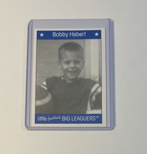 BOBBY HEBERT, RARE 1990 "LITTLE FOOTBALL BIG LEAGUERS" CARD FOOTBALL LEGEND