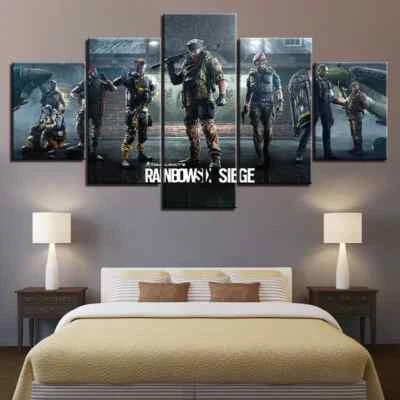 Tom Clancy's Rainbow Six Siege Operators Gamers 5 piezas panel lienzo arte de pared Foto 1 de 4