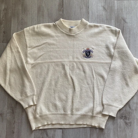 VTG Nutmeg Mills Colorado Rockies Cream Sweater Size XL - Baseball MLB Made USA Cover