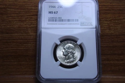 1944 Washington Quarter NGC MS67 Cover