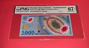 PMG Romania, Banca Nationala "Commemorative" 2000 Lei Banknote 1999 p111b 67UNC - Picture 1 of 5