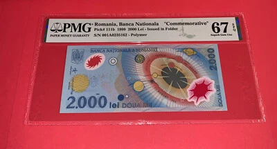 Billete PMG Rumania, Banca Nationla "Conmemorativo" 2000 Lei 1999 p111b 67UNC Foto 1 de 4