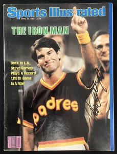 Steve Garvey Signed Sports Illustrated Mag 4/25/83 No Label Padres Autograph JSA - Picture 1 of 5
