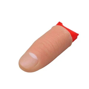 5PCS Thumb Tip Finger Fake Trick Vinyl Fun Toy Joke Prank Props Vanish Red Silk - Picture 1 of 8