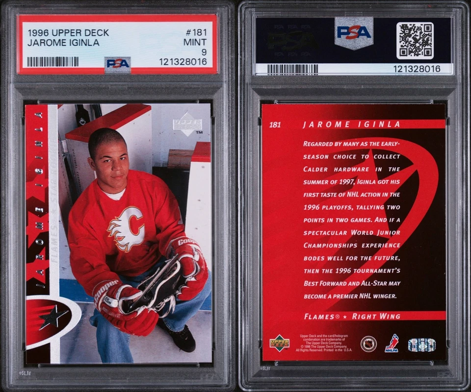 1996-97 Upper Deck #181 Jarome Iginla Star Rookie RC PSA 9 MINT - Image 1 of 1