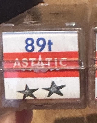 ASTATIC 89T "POWER POINT" CERAMIC CARTRIDGE/NEEDLE COMBO, ORIGINAL  - Image 1 of 4