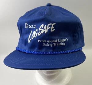 D.T.C. Sombrero de entrenamiento de seguridad para leñador profesional Log Safe azul/blanco sombrero de camionero - Imagen 1 de 11