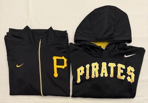 x2 Pittsburgh Pirates Nike Hoodie & durchgehender Reißverschluss Herren 2XL Pullover Sweatshirt - Bild 1 von 20