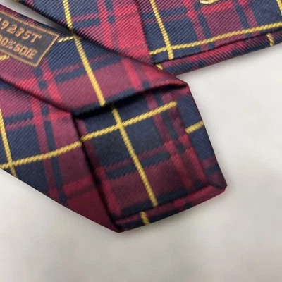 HERMES Tie silk all over pattern Check 2 authentic made in France 1119 - Image 1 of 4