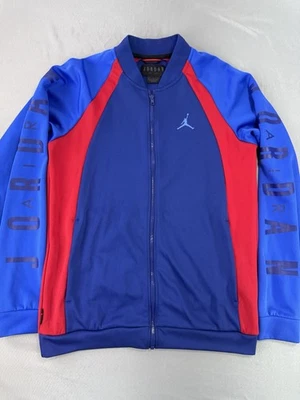 Jordan Track Jacket Mens Medium Full Zip Long Sleeve Blue Red Jumpman Nike Air - Image 1 of 4