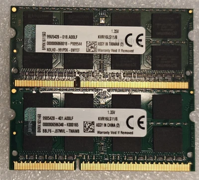 Kingston 16 GB (2x8 GB) DDR3 1600 MHz PC3-12800 SODIMM Laptop Memoria RAM  Foto 1 de 2