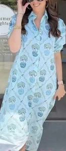 marigöld By Victoria Dunn Midi Shirt Dress Small Cotton - Picture 1 of 9