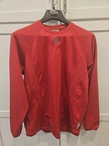 Boston Red Sox Pullover Mens Large Red Therma Base Majestic Authentic Collection - Picture 1 of 5