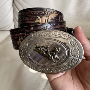 Cinturón occidental Nocona para niños con hebilla Bull Rider - Imagen 1 de 8