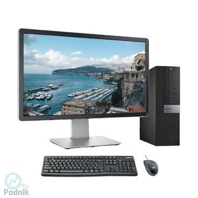 Dell Desktop PC i5, up to 32GB RAM, 3TB SSD, 22" LCDs, Windows 11/10 Pro - Image 1 of 4
