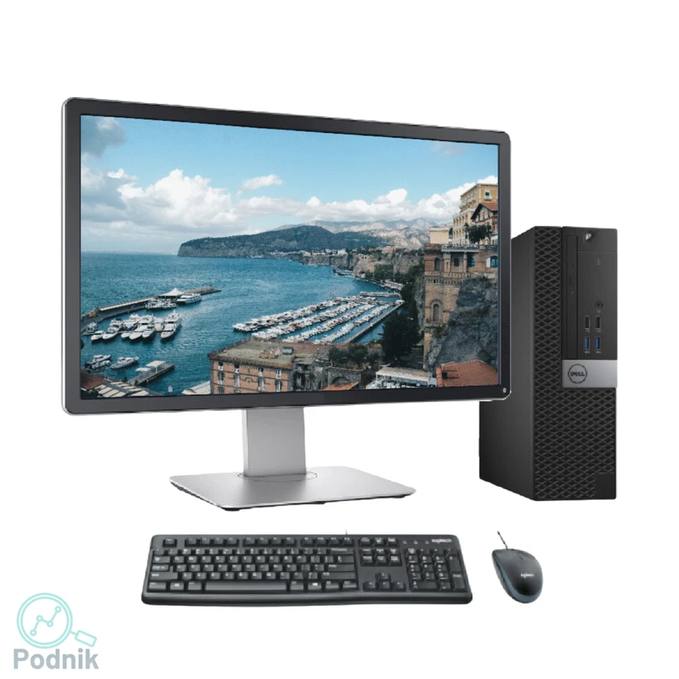Dell Desktop PC i5, up to 32GB RAM, 3TB SSD, 22" LCDs, Windows 11/10 Pro - Image 1 of 4