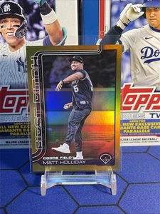 2025 Topps Update Matt Holliday First Pitch True Gold /50 #FPU-9 - Bild 1 von 2