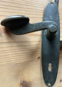 Türdrücker Drückergarnitur Türklinke Messing Jugendstil Peter Behrens Horn 1900 - Bild 1 von 12