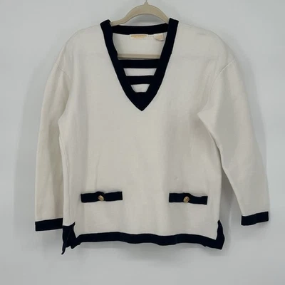 Top túnica Brooks Brothers para mujer pequeña a rayas náutica costera manga 3/4 Foto 1 de 4