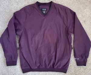 IZOD XFG Golf Pullover Mens L Purple V-Neck Windbreaker Lightweight Casual Top - Picture 1 of 9