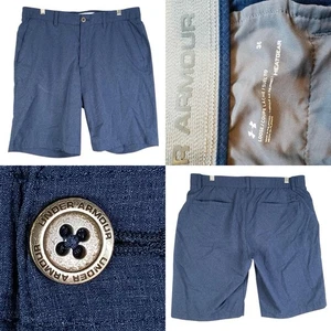 Under Armour UA Golfshorts Herren Gr. 36 blau Flatfront Performance Heatgear - Bild 1 von 9