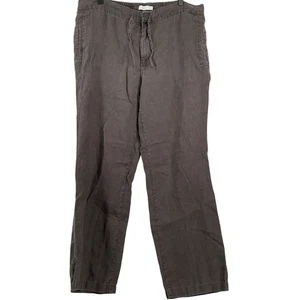 Onia Damen 100% Leinen Kordelzug Hose XL braun Strand Urlaub Reise Gummizug - Bild 1 von 14