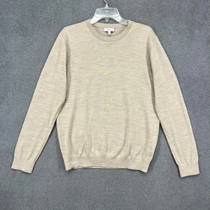 Reiss Pullover Herren Large beige 100% Merinowolle Rundhalspullover leicht - Bild 1 von 18