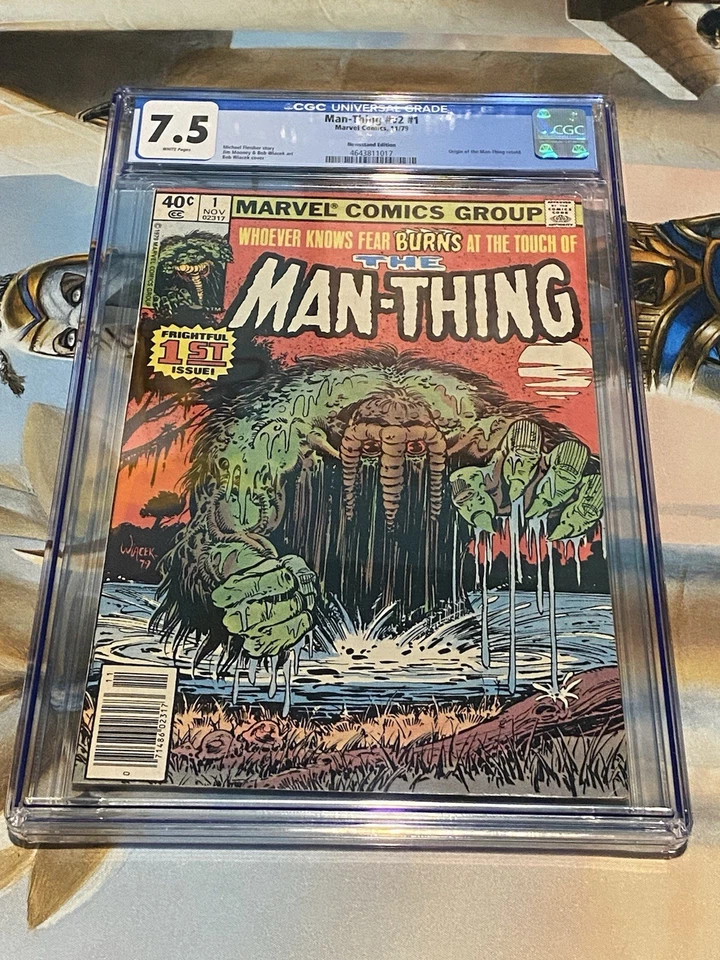 Man-Thing #1 Marvel Comics (1979) CGC 7,5 Quiosco Clave Origen de Man Thing Foto 1 de 2