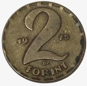 1975 BP Hungary 2 Forint Magyar World Type Coin KM# 591 Lot C3-115 - Picture 1 of 8
