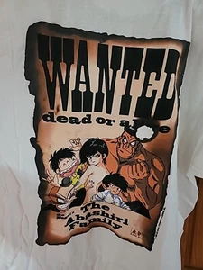 Vintage RARE ABASHIRI 90s Anime Double-sided Shirt Manga Rare Oop Niche Retro - Picture 1 of 7