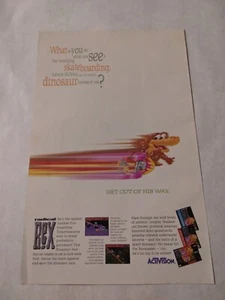 1994 Video Game Print Ad - RADICAL REX "Get Out Of His Way" SNES GENESIS SEGA CD - Picture 1 of 1