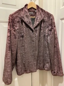 KATE HILL Purple Chenille JACKET FULLY LINEDWOMENS SIZE 16 Beautiful Holiday - Picture 1 of 6