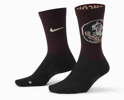 Florida States Seminole Nike Legacy Crew 2 Pairs Red Black Grey size Large XL Cover