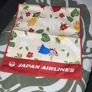 Japan Airlines JAL Hawaiian Hula Girl Hand Face Towel 25” X 11” - Picture 1 of 5