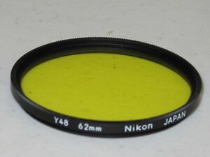 62mm - Nikon Yellow (Y48) Filter Excellent+++    >> Worldwide <<    #62o-wn1