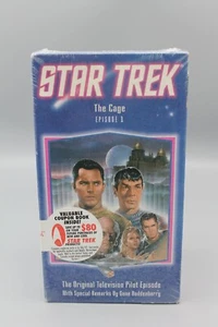 Star Trek The Cage Episode 1 VHS Unaired Original Pilot New Sealed Hype Sticker - Picture 1 of 7